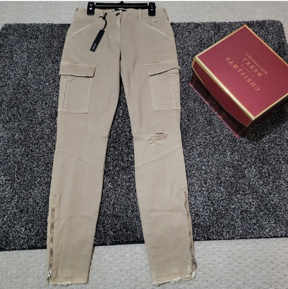 J BRAND - Jeans Authentic Cargo Skinny Fit Cropped Jeans Size 24 - Picture 1 of 10